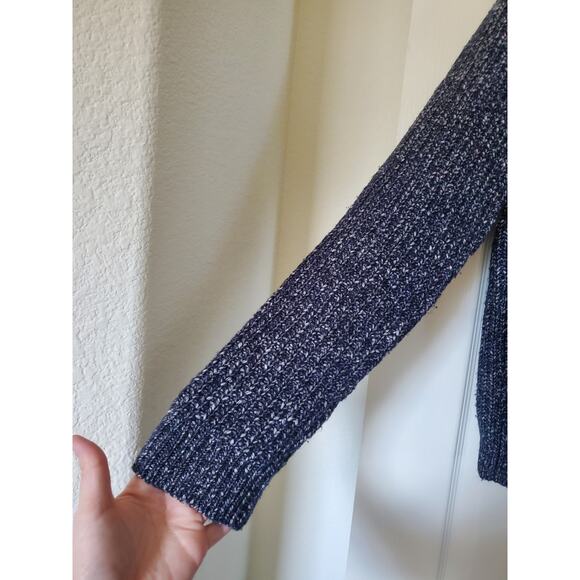 Ted Baker London Navy Blue Textured Cable Knit Wool Blend Sweater, Men's Large - Picture 5 of 11